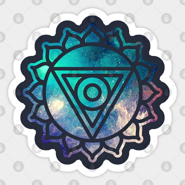 Galaxy Mandala: Vishudda Sticker by artofiwan